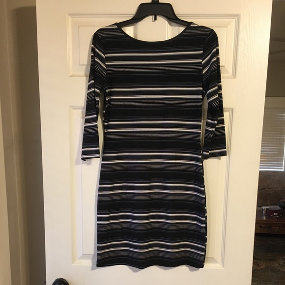 Soft And Super Flattering Striped Knit Dress!! - Picture 2 of 4